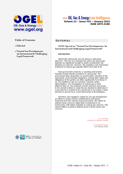 OGEL 1 (2015 - Natural Gas Developments: An International and Challenging Legal Framework
