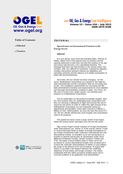 OGEL 4 (2015 - International Taxation in the Energy Sector